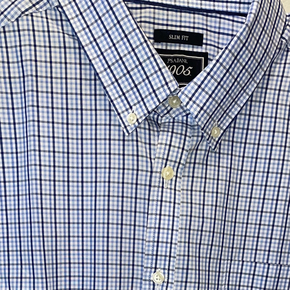 Jo’s A Bank NWT Button Down short sleev slim fit  xl